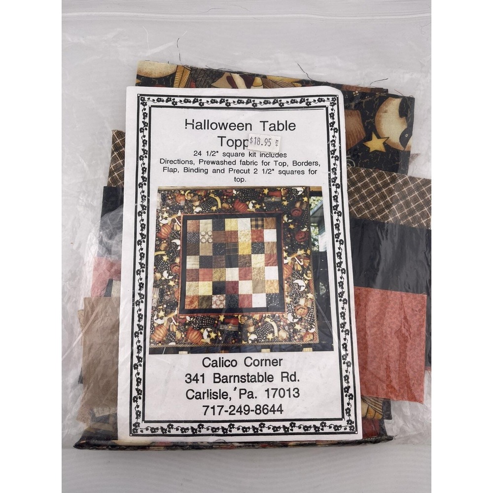 Halloween Table Topper Pre Cut Fabric Kit Calico Corner No‎ Pattern/Instructions